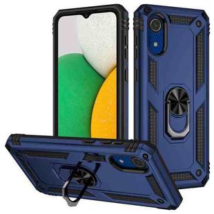 For Samsung Galaxy A03 Core 164mm Shockproof TPU + PC Phone Case with Holder(Blue)