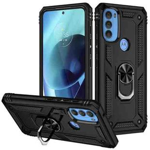 For Motorola Moto G71 5G Shockproof TPU + PC Phone Case with Holder(Black)