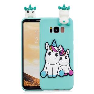For Galaxy S8 3D Cartoon Pattern Shockproof TPU Protective Case(Couple Unicorn)
