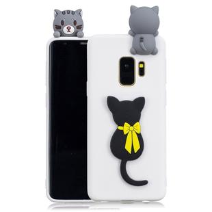 For Galaxy S9 3D Cartoon Pattern Shockproof TPU Protective Case(Little Black Cat)