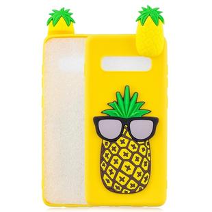 For Galaxy S10 3D Cartoon Pattern Shockproof TPU Protective Case(Big Pineapple)