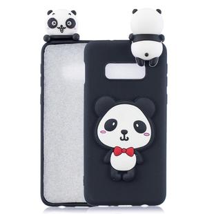 For Galaxy S10e 3D Cartoon Pattern Shockproof TPU Protective Case(Red Bow Panda)