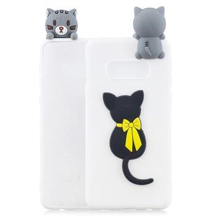 For Galaxy S10e 3D Cartoon Pattern Shockproof TPU Protective Case(Little Black Cat)
