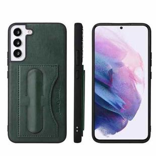 For Samsung Galaxy S22+ 5G Fierre Shann Full Coverage Leather Phone Case(Green)