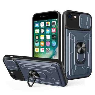 For iPhone SE 2022 / SE 2020 / 8 / 7 Sliding Camshield Card Phone Case(Grey)