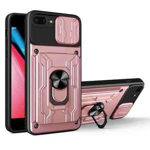 Sliding Camshield Card Phone Case For iPhone 7 Plus / 8 Plus(Rose Gold)