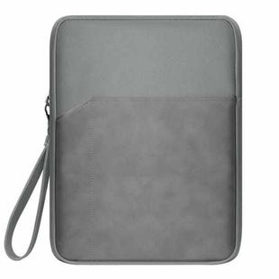 7.9-8.4 inch Universal Sheepskin Leather + Oxford Fabric Portable Tablet Storage Bag(Dark Grey)