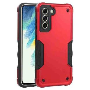 For Samsung Galaxy S21 FE 5G Non-slip Armor Phone Case(Red)