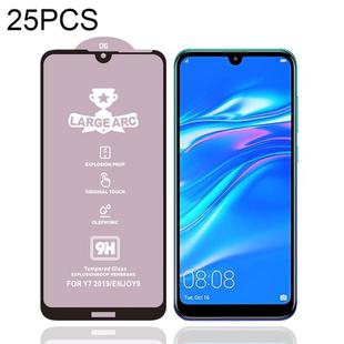 For Huawei Y7 (2019) 25 PCS 9H HD High Alumina Full Screen Tempered Glass Film