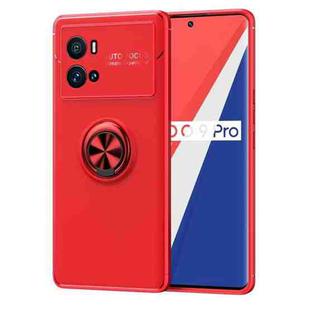 For vivo iQOO 9 Pro Metal Ring Holder TPU Phone Case(Red)