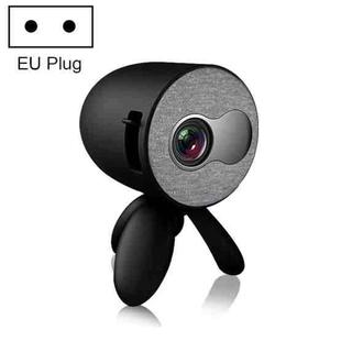 YG220 Same Screen Version Children Projector Mini LED Portable Home Speaker Projector, Plug Type:EU Plug(Black)