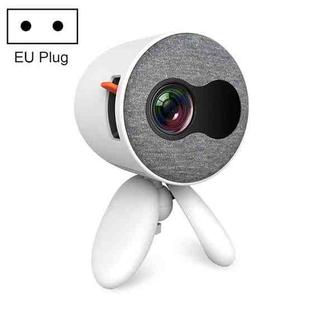 YG220 Same Screen Version Children Projector Mini LED Portable Home Speaker Projector, Plug Type:EU Plug(White)