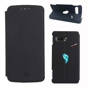 For Asus ROG Phone II    (ZS660KL) ViLi Magnet Horizontal Flip Shockproof TPU + PU Leather Protective Case  Card Slot & Holder(Black)