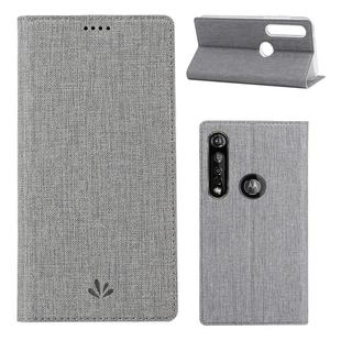 For Motorola Moto G8 Plus ViLi Magnet Horizontal Flip Shockproof TPU + PU Leather Protective Case  Card Slot & Holder(Grey)