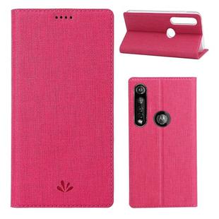 For Motorola Moto G8 Plus ViLi Magnet Horizontal Flip Shockproof TPU + PU Leather Protective Case  Card Slot & Holder(Pink)