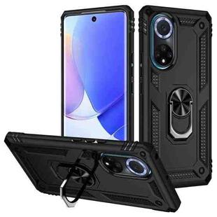 For Huawei nova 9 Shockproof TPU + PC Holder Phone Case(Black)