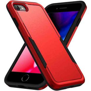 For iPhone SE 2022 / SE 2020 / 8 / 7 Pioneer Armor Heavy Duty PC + TPU Phone Case(Red Black)