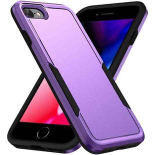 For iPhone SE 2022 / SE 2020 / 8 / 7 Pioneer Armor Heavy Duty PC + TPU Phone Case(Purple Black)