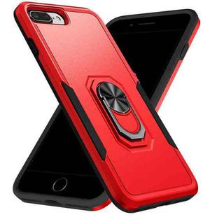 Pioneer Armor Heavy Duty PC + TPU Holder Phone Case For iPhone 8 Plus / 7 Plus(Red Black)