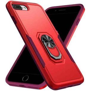 Pioneer Armor Heavy Duty PC + TPU Holder Phone Case For iPhone 8 Plus / 7 Plus(Red)