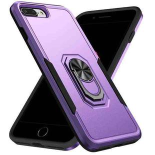 Pioneer Armor Heavy Duty PC + TPU Holder Phone Case For iPhone 8 Plus / 7 Plus(Purple Black)