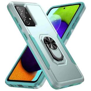 For Samsung Galaxy A52 5G / 4G Pioneer Armor Heavy Duty PC + TPU Holder Phone Case(Green)