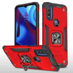 For Motorola Moto G Pure Magnetic Armor TPU + PC Holder Phone Case(Red)