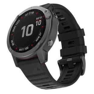 For Garmin Fenix 7 Silicone Watch Band(Black)