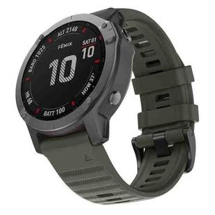 For Garmin Fenix 7 Silicone Watch Band(Army Green)