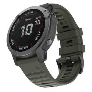 For Garmin Fenix 7X Silicone Watch Band(Army Green)