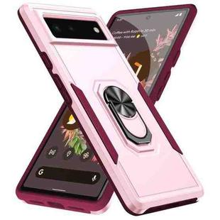 For Google Pixel 6 Pioneer Armor Heavy Duty PC + TPU Holder Phone Case(Pink)