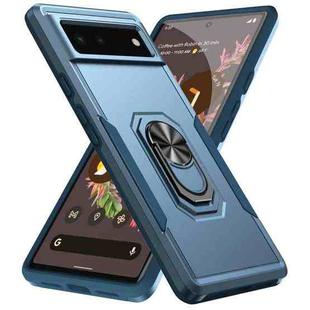 For Google Pixel 6 Pioneer Armor Heavy Duty PC + TPU Holder Phone Case(Blue)