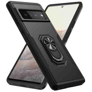 For Google Pixel 6 Pro Pioneer Armor Heavy Duty PC + TPU Holder Phone Case(Black)