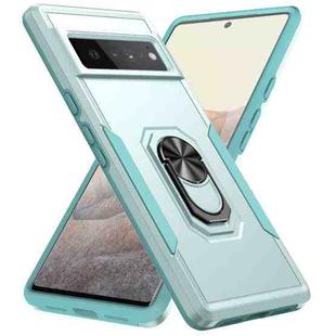 For Google Pixel 6 Pro Pioneer Armor Heavy Duty PC + TPU Holder Phone Case(Green)