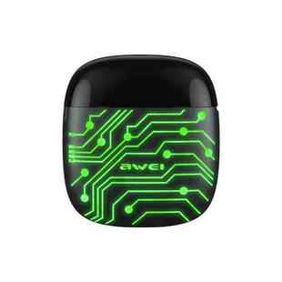 awei T28 PRO Gaming Wireless Bluetooth Earphone(Green)