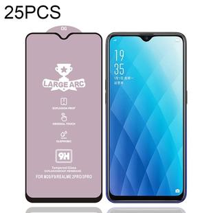 For OPPO A7x 25 PCS 9H HD High Alumina Full Screen Tempered Glass Film