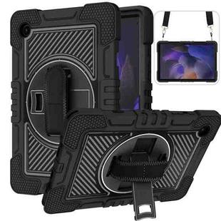For Samsung Galaxy Tab A8 10.5 2021 360 Degree Rotation Contrast Color Silicone + PC Tablet Case(Black)