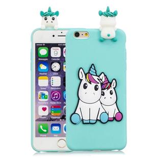 For iPhone 6 & 6s 3D Cartoon Pattern Shockproof TPU Protective Case(Couple Unicorn)