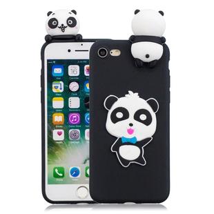 For iPhone SE 2020 & 8 & 7 3D Cartoon Pattern Shockproof TPU Protective Case(Blue Bow Panda)