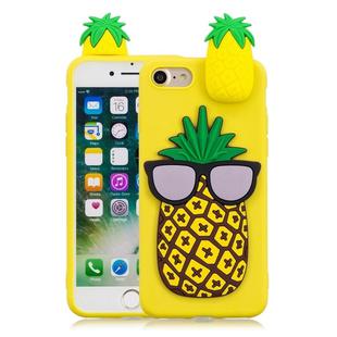 For iPhone SE 2020 & 8 & 7 3D Cartoon Pattern Shockproof TPU Protective Case(Big Pineapple)
