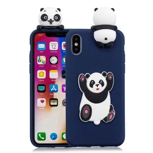 For iPhone XS / X 3D Cartoon Pattern Shockproof TPU Protective Case(Panda)