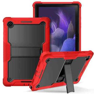 For Samsung Galaxy Tab A8 10.5 2021 Silicone + PC Shockproof Protective Tablet Case with Holder(Red + Black)