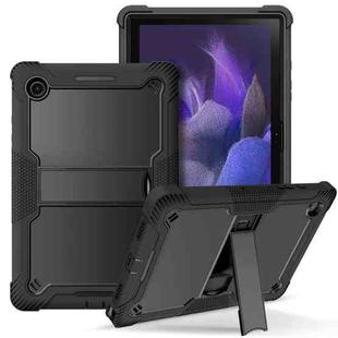 For Samsung Galaxy Tab A8 10.5 2021 Silicone + PC Shockproof Protective Tablet Case with Holder(Black)