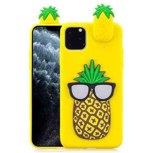 For iPhone 11 Pro 3D Cartoon Pattern Shockproof TPU Protective Case(Big Pineapple)
