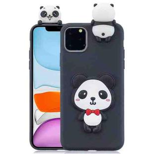 For iPhone 11 3D Cartoon Pattern Shockproof TPU Protective Case(Red Bow Panda)