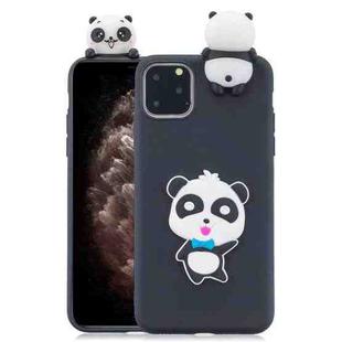 For iPhone 11 Pro Max 3D Cartoon Pattern Shockproof TPU Protective Case(Blue Bow Panda)