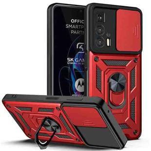 For Motorola Edge 20 Pro Sliding Camera Cover TPU+PC Phone Case(Red)