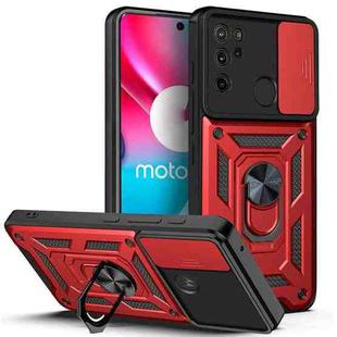 For Motorola Moto G60S Sliding Camera Cover TPU+PC Phone Case(Red)