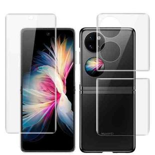 1 Sets imak Curved Full Screen Hydrogel Film (Outer Screen + Back + Inner Screen) For Huawei P50 Pocket