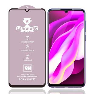 For Vivo Y97 9H HD Large Arc High Alumina Full Screen Tempered Glass Film